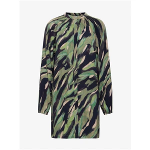 Black and Green Ladies Patterned Dress Fransa - Women