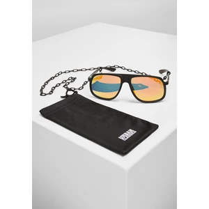 107 Retro blk/yellow chain sunglasses