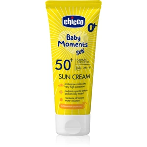 Chicco Baby Moments Sun krém na opaľovanie SPF 50+ pre deti od narodenia 75 ml