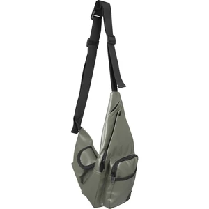 Multi-pocket shoulder bag olive/black