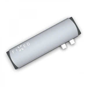USB Hub FIXED USB-C/HDMI, 2x USB 3.2, USB-C, USB-C PD 87W, SD, Micro SD pro MacBooky (FIXHU-MAC-GR) sivý USB hub • pripojenie do USB-C • USB-C Thunder