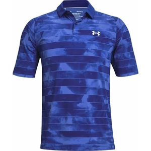 Under Armour UA Iso-Chill Fog Stripe Mens Polo Shirt Royal L