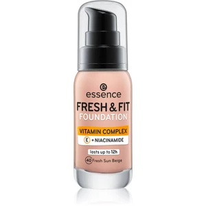 Essence Fresh & Fit tekutý make-up odtieň 40 Fresh Sun Beige 30 ml