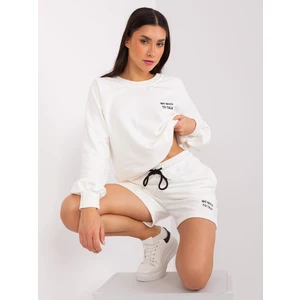 Women's Ecru tracksuit with shorts