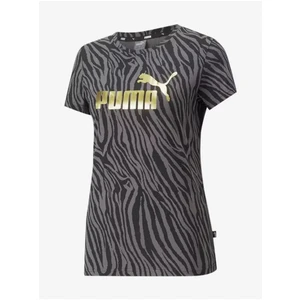 Black Women's Patterned T-Shirt Puma - Women