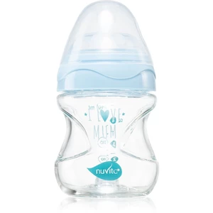 Nuvita Glass bottle Blue kojenecká láhev 140 ml
