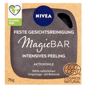 Nivea Magic Bar hloubkově čistící peelingové mýdlo s aktivním uhlím 75 g