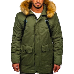 Geacă de iarnă parka verde Bolf 1791