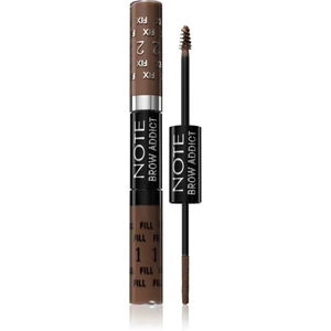 Note Cosmetique Brow Addict Tint and Shaping Gel gel pro úpravu obočí 02 Light Brown 2x5 ml