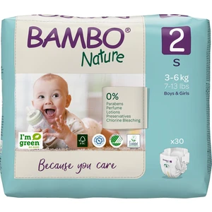 BAMBO Nature Plienky jednorázové 2, 30 ks, pre 3-6 kg