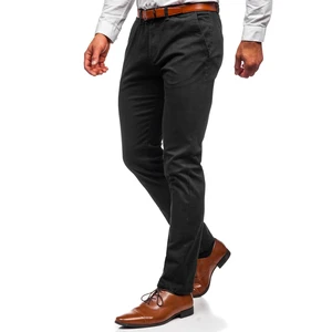 Pantaloni chinos negri bărbati Bolf 1143