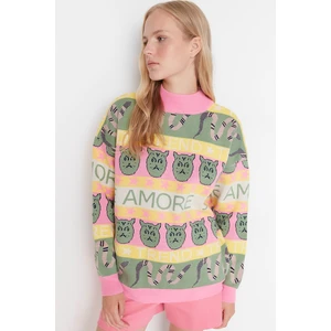 Trendyol Sweater - Pink - Regular fit
