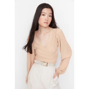 Trendyol Blouse - Beige - Slim fit