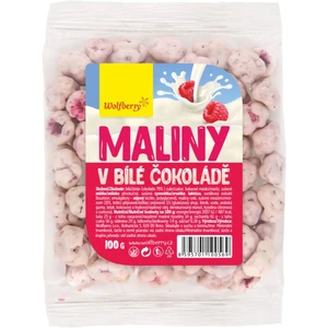 WOLFBERRY Maliny lyofilizované v bílé čokoládě 100 g