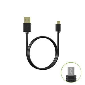 MicroUSB datový kabel s prodlouženým konektorem pro odolné telefony, Black