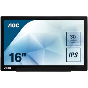 Monitor AOC I1601FWUX (I1601FWUX) prenosný monitor • 15,6" uhlopriečka • IPS • 1920 × 1080 px • pomer strán 16 : 9 • obnovovacia frekvencia 60 Hz • ja