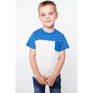 Blue-cream boys' T-shirt