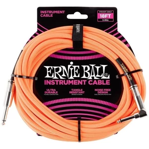 Ernie Ball P06084-EB Pomarańczowy 5,5 m Prosty - Kątowy