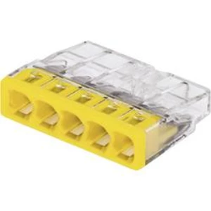 Krabicová svorka WAGO na kábel s rozmerom - , pólů 5, 100 ks, priehľadná, žltá