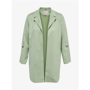 Light green lightweight coat for women in suede finish ONLY CARMAKOMA - Ladies