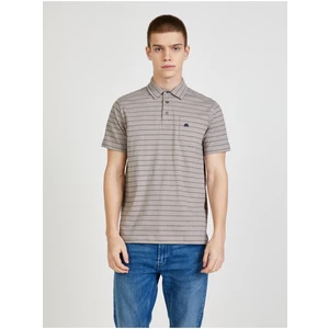 Light gray striped polo shirt LERROS - Men