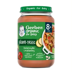 GERBER Organic 100 % rastlinný príkrm ratatouille s makarónmi 190 g