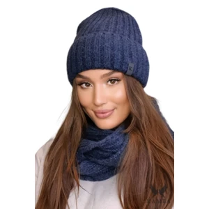 Női szett Kamea Kamea_Set_Hat&Chimney_K.22.257.12_Navy_Blue