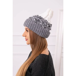 Women's Cap Samara K346 grey+black