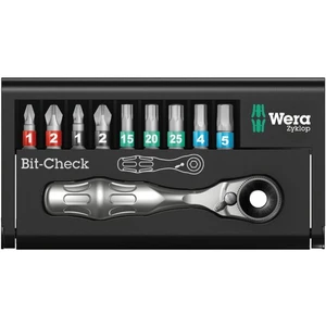 Wera 057418 Sada bitů, ráčny a držáku Bit-Check 10 Zyklop Mini BiTorsion 1 (10 ks)