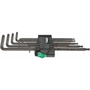 Wera 024460 Zástrčné klíče TORX® 967/9 TX XL 1, dlouhé (Sada 9 dílů)