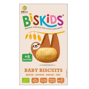 BELKORN BISkids BIO dětské celozrnné ovesné sušenky bez přidaného cukru 6M+ 120 g