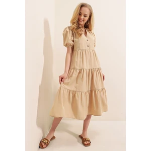 Bigdart 1937 Watermelon Dress in Layers with Sleeves - Mink