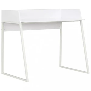 Písací stôl DTD / kov Dekorhome Biela,Písací stôl DTD / kov Dekorhome Biela