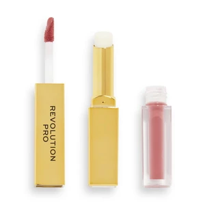 Revolution PRO Supreme Stay 24h Lip Duo ultra matná tekutá rtěnka s balzámem odstín Tease 2,5 g