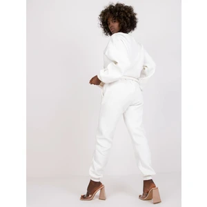 Ecru cotton sweatshirt set with Edvige pockets