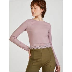 Light Pink T-Shirt with Lace TALLY WEiJL - Women