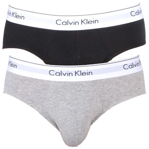 Sada dvou slipů v černé a šedé barvě Calvin Klein Underwear