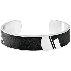 GRAVELLI JEWELLERY Pánský náramek Crush – antracit – chirurgická ocel