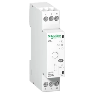 Instalační stykač Schneider Acti9 ICT+ 20A 1P+N 230V A9C15031 s manuálním ovládáním