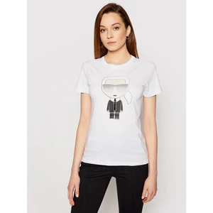 Tričko Karl Lagerfeld Ikonik Karl T-Shirt - Bílá - Xs