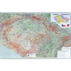 Podložka na stůl 60 × 40 cm - mapa ČR + Evropa