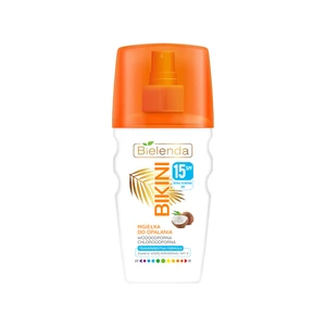 Bielenda Bikini Coconut transparentná hmla na opaľovanie SPF 15 150 ml