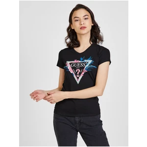 Black Women's T-Shirt Guess Kathe - Women