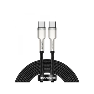Kábel Baseus Cafule Series USB-C/USB-C 100W 2m (CATJK-D01) čierny dátový kábel • USB-C • odolnosť proti oderu a oxidácii • vhodný na nabíjanie • nylon