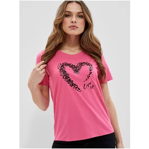 Růžové dámské tričko Moodo - Dámské