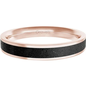 Gravelli Prsten s betonem Fusion Thin bronzová/antracitová GJRWRGA101 56 mm