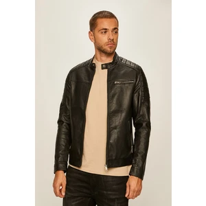 Black Leather Jacket Jack & Jones Rocky