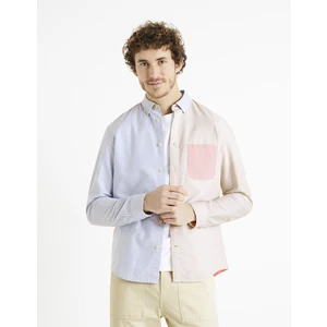 Celio Striped Shirt Dablock - Mens