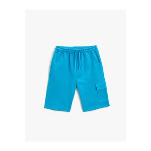 Koton Cotton Shorts. Elastic Waist And A Drawstring.