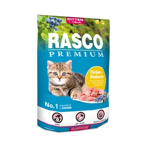 Rasco Premium Cat Kitten, chicken, blueberries 400g